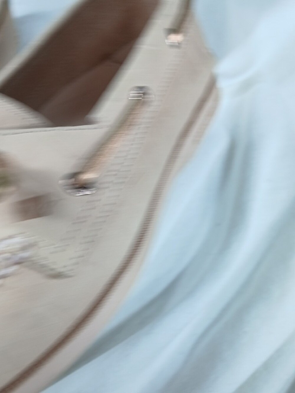 Sperry Women's Croc-Embossed Slip-On Moccasins in dusty pink with Metallic laces - Picture 14 of 16